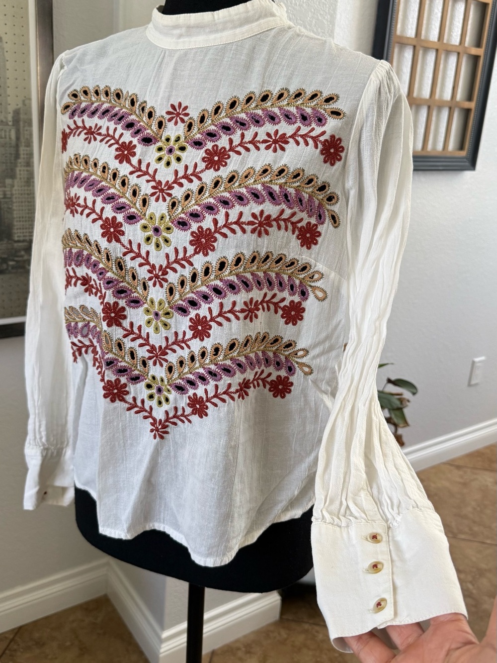 Daphne Embroidered Blouse by Meadow Rue for Anthropologie